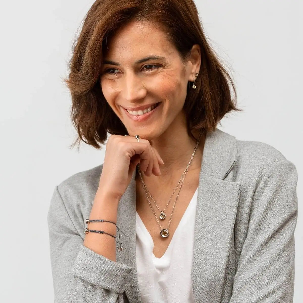 Kleiner Anhänger aus Silber und natürlichem  Citrin