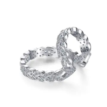 Doppelreif Funkelnde Ohrklemme