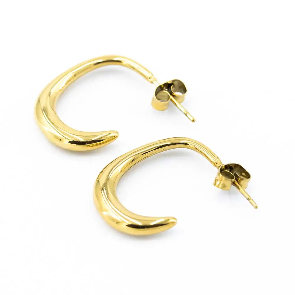 Edelstahl Ohrringe hochwertige Stecker Creolen für Damen