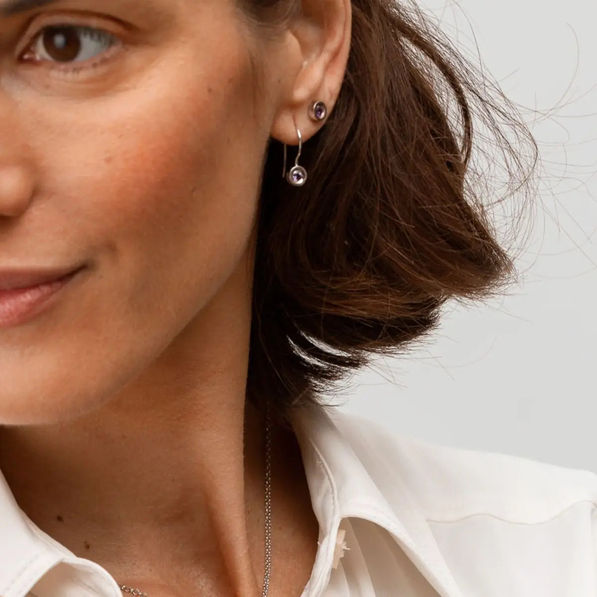 Kleine Amethyst Ohrringe