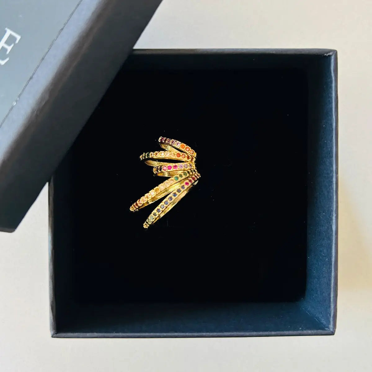 Multiband Ohrmanschette in Regenbogenfarben