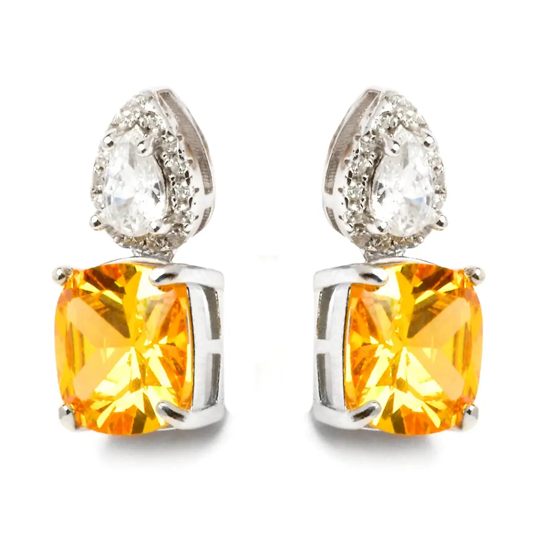 Sterlingsilber Ohrringe  mit Padparadscha "Ronni"