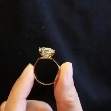 Verstellbarer Ring aus transparentem Quarzkristall