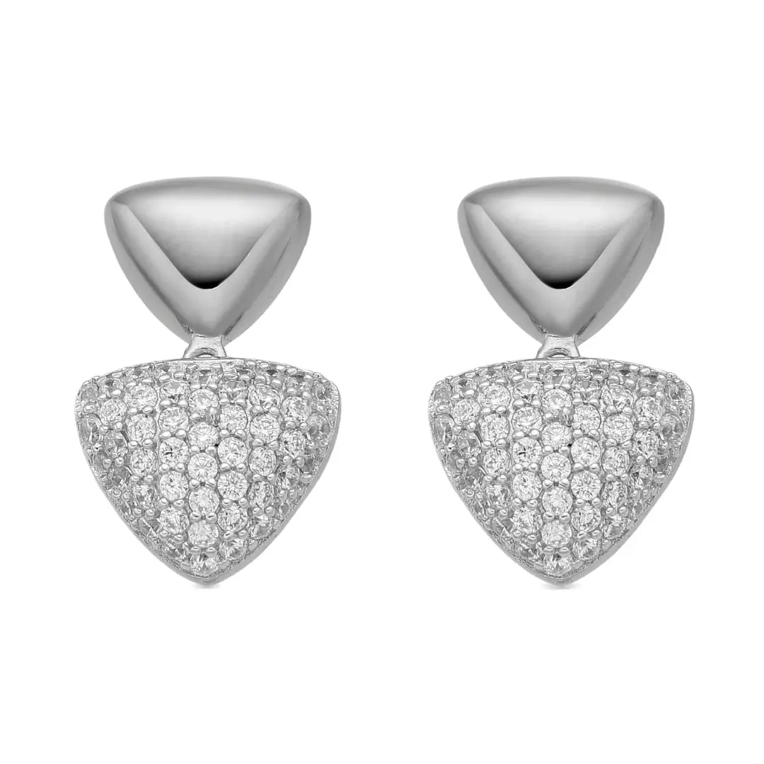 Sterlingsilber Ohrringe mit funkelndem Zirkonia "Haju"