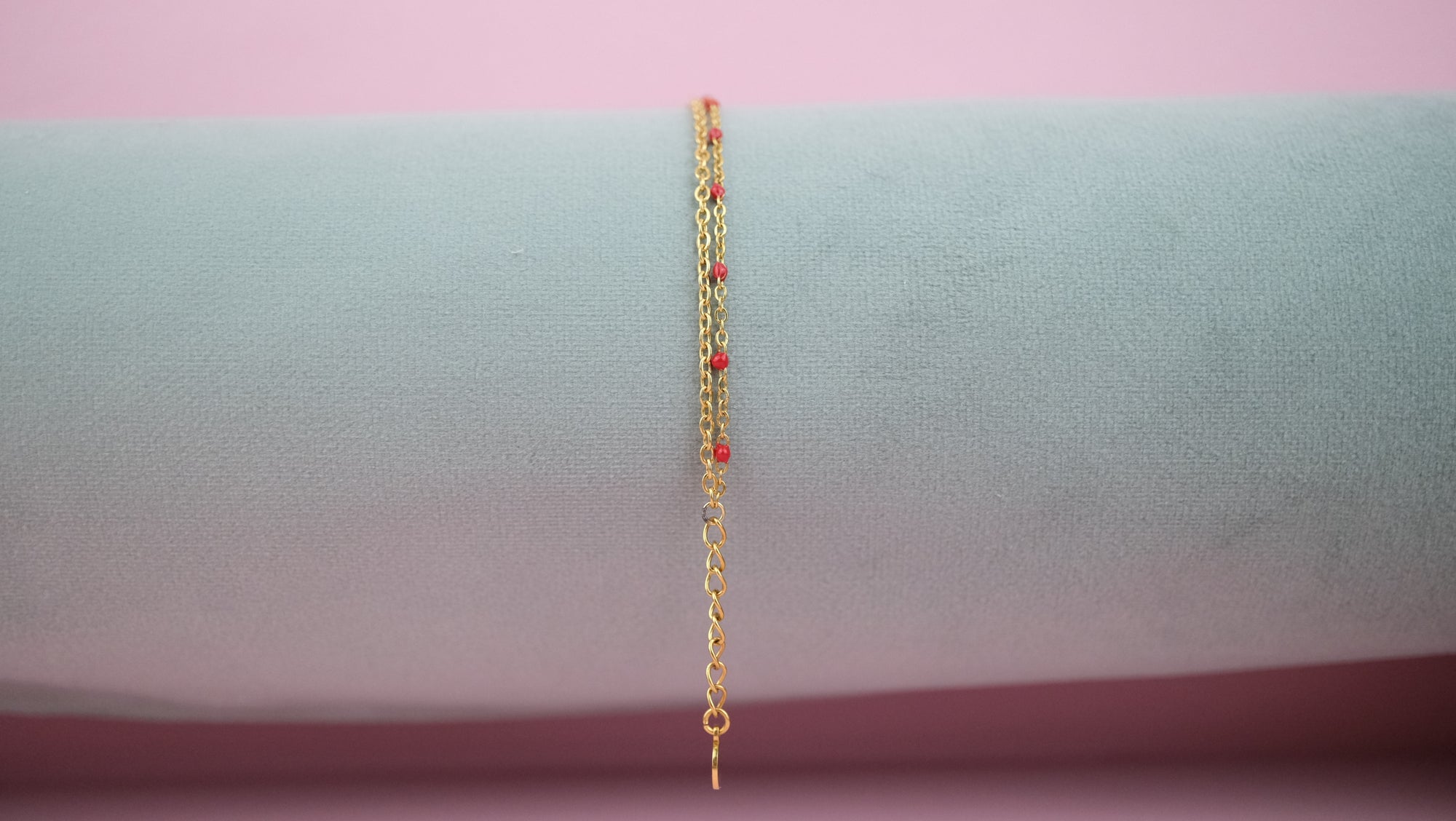 Armband für Strand - Doppelstrang aus Edelstahl und Acryl