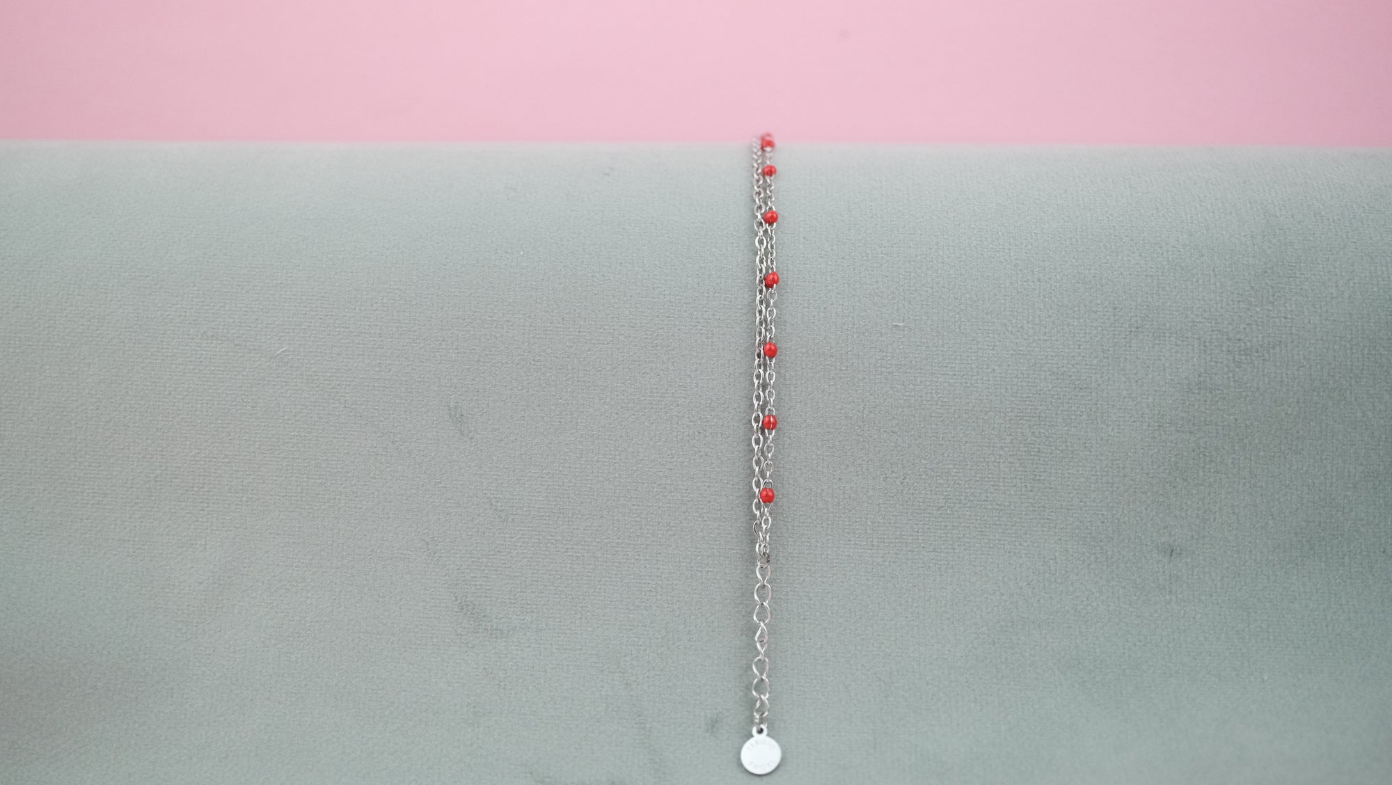 Armband für Strand - Doppelstrang aus Edelstahl und Acryl