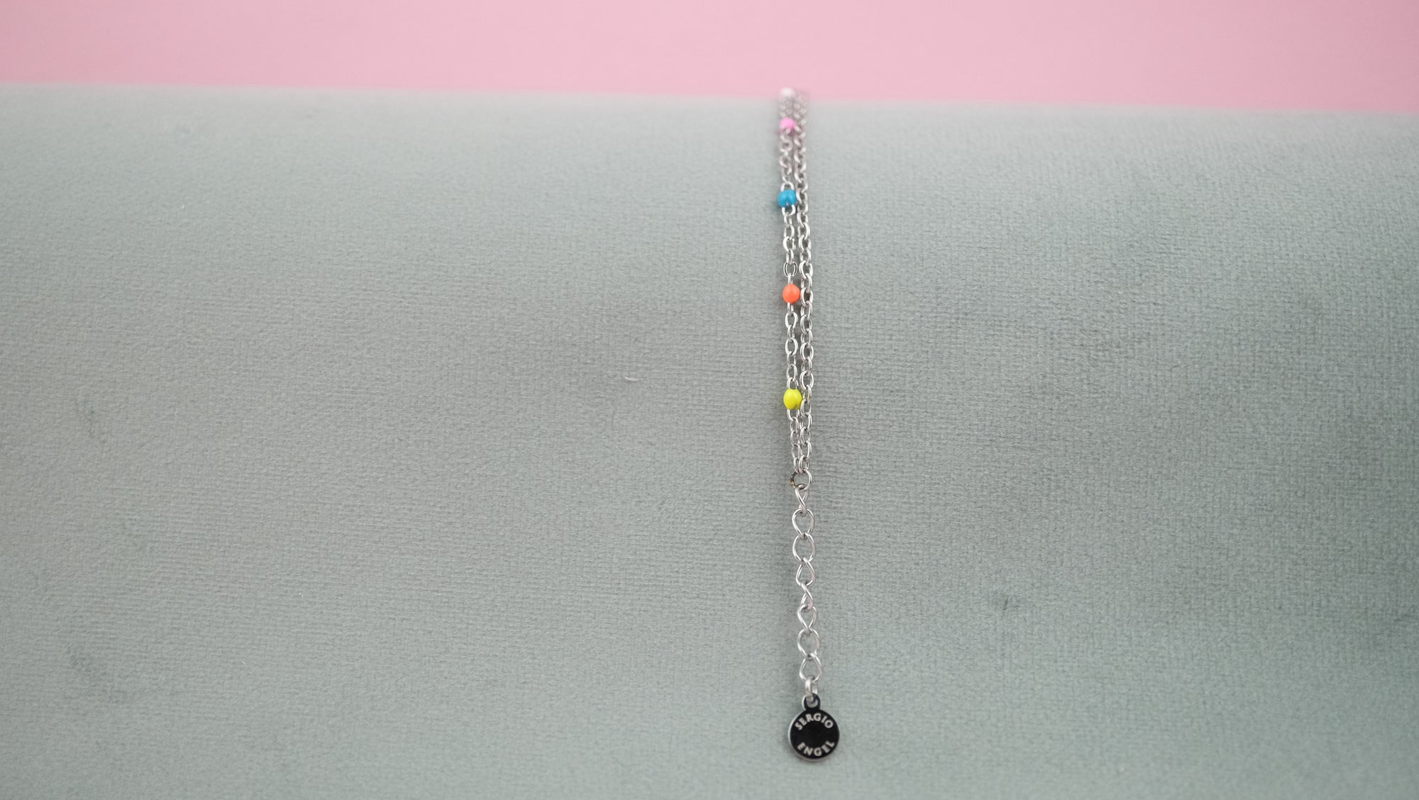 Armband für Strand - Doppelstrang aus Edelstahl und Acryl