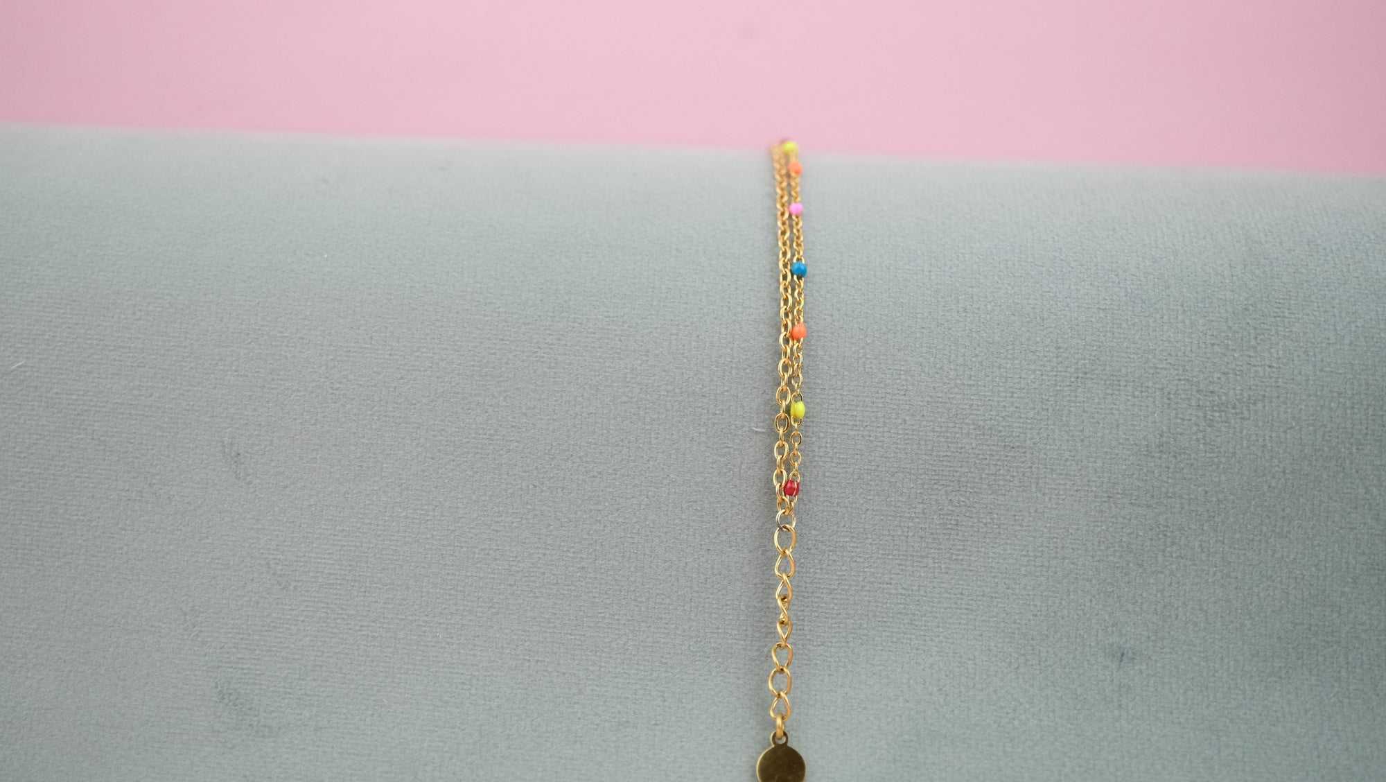 Armband für Strand - Doppelstrang aus Edelstahl und Acryl