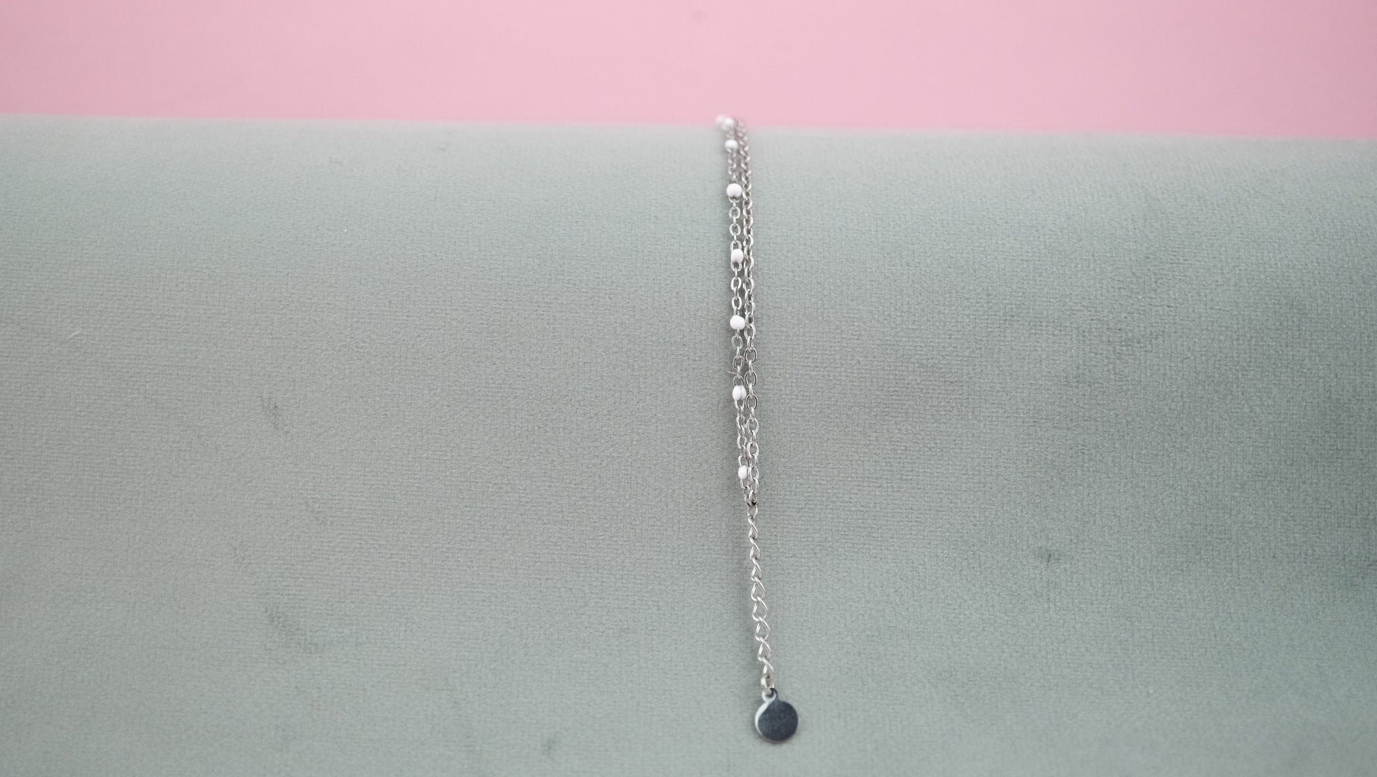 Armband für Strand - Doppelstrang aus Edelstahl und Acryl