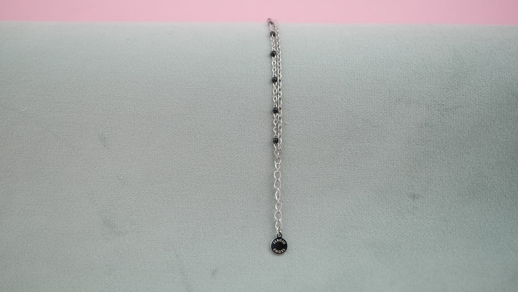 Armband für Strand - Doppelstrang aus Edelstahl und Acryl