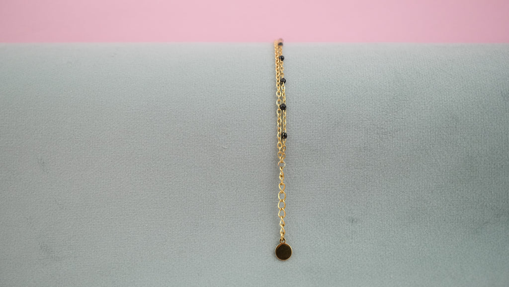 Armband für Strand - Doppelstrang aus Edelstahl und Acryl