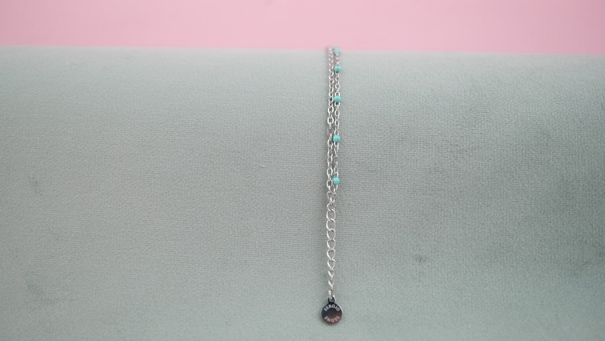 Armband für Strand - Doppelstrang aus Edelstahl und Acryl