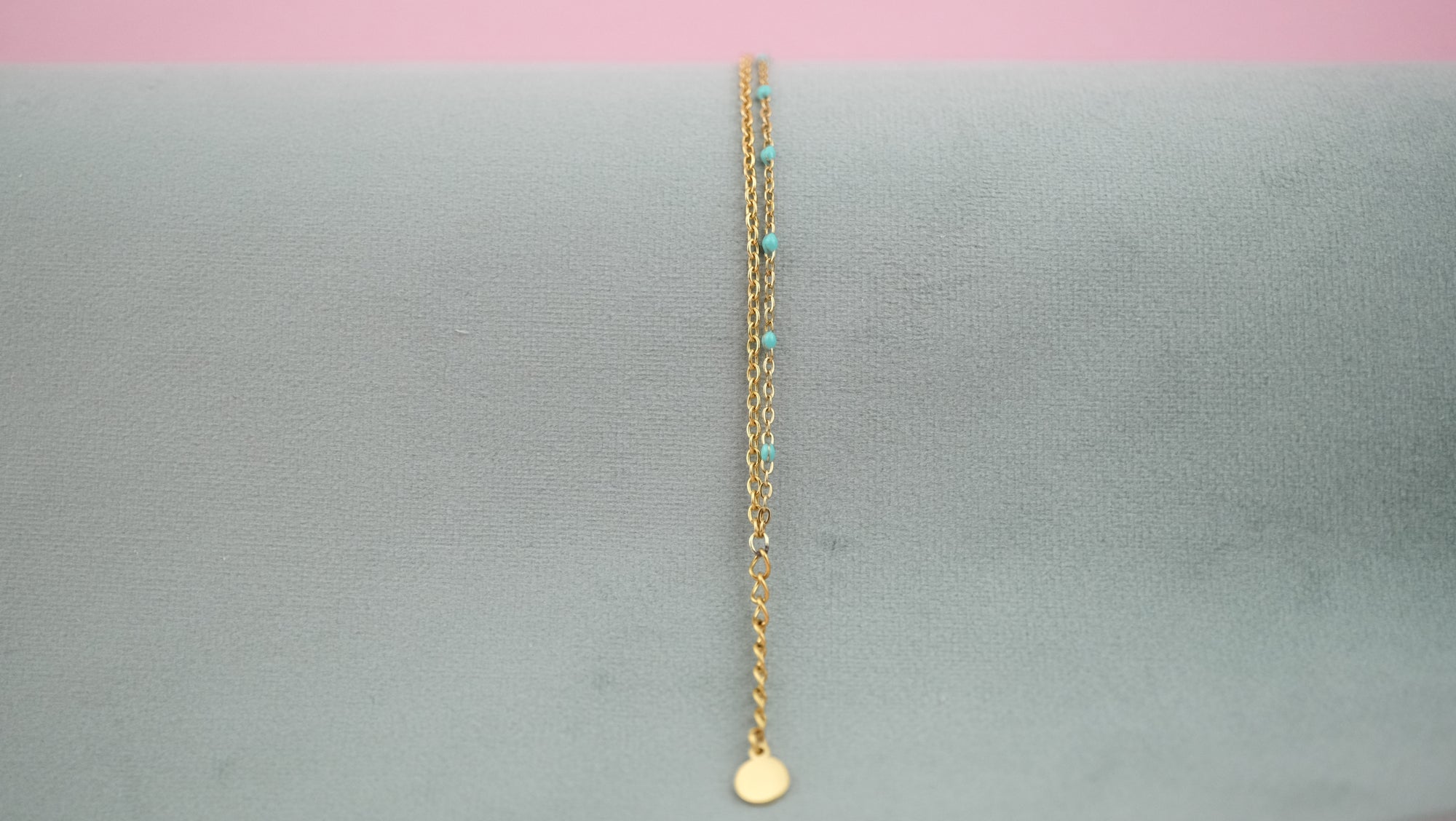Armband für Strand - Doppelstrang aus Edelstahl und Acryl