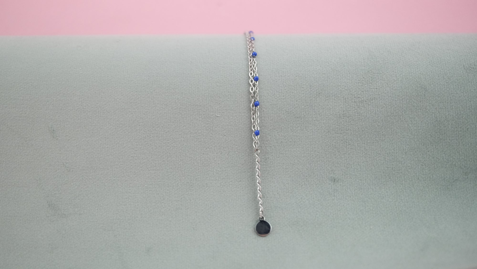 Armband für Strand - Doppelstrang aus Edelstahl und Acryl