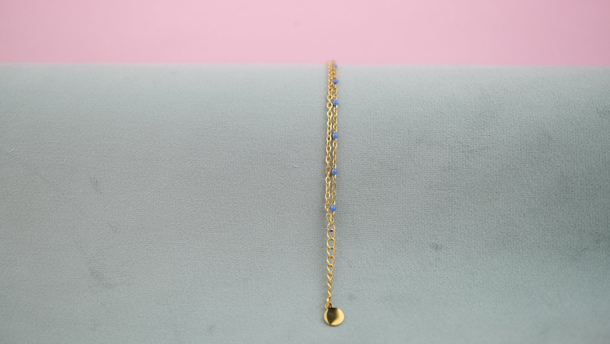 Armband für Strand - Doppelstrang aus Edelstahl und Acryl