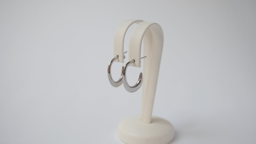 Edelstahl Ohrringe hochwertige Stecker Creolen für Damen