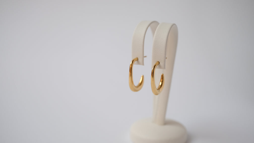 Edelstahl Ohrringe hochwertige Stecker Creolen für Damen