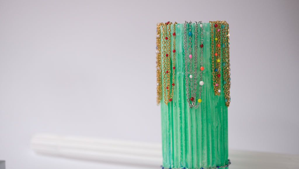 Armband für Strand - Doppelstrang aus Edelstahl und Acryl