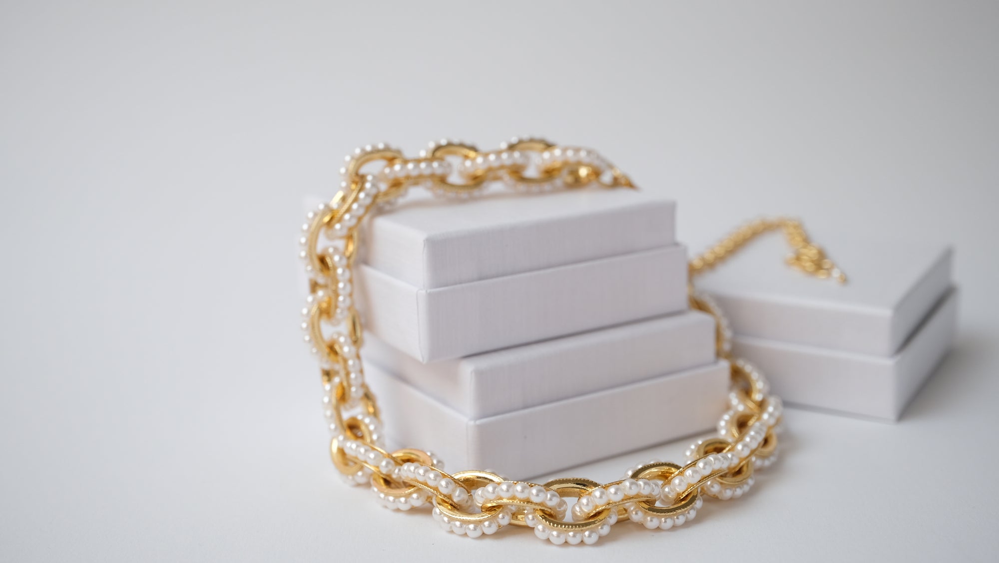 Perlenkette im Vintage-Stil