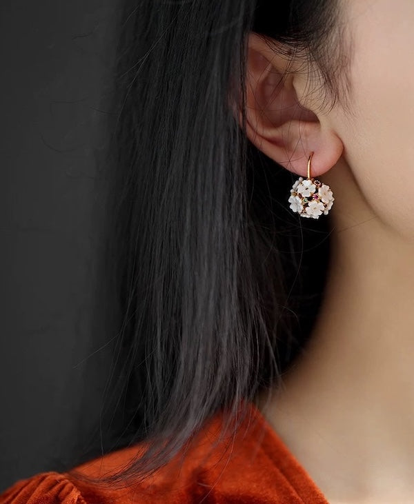 Romantische Blumenkorb Creolen