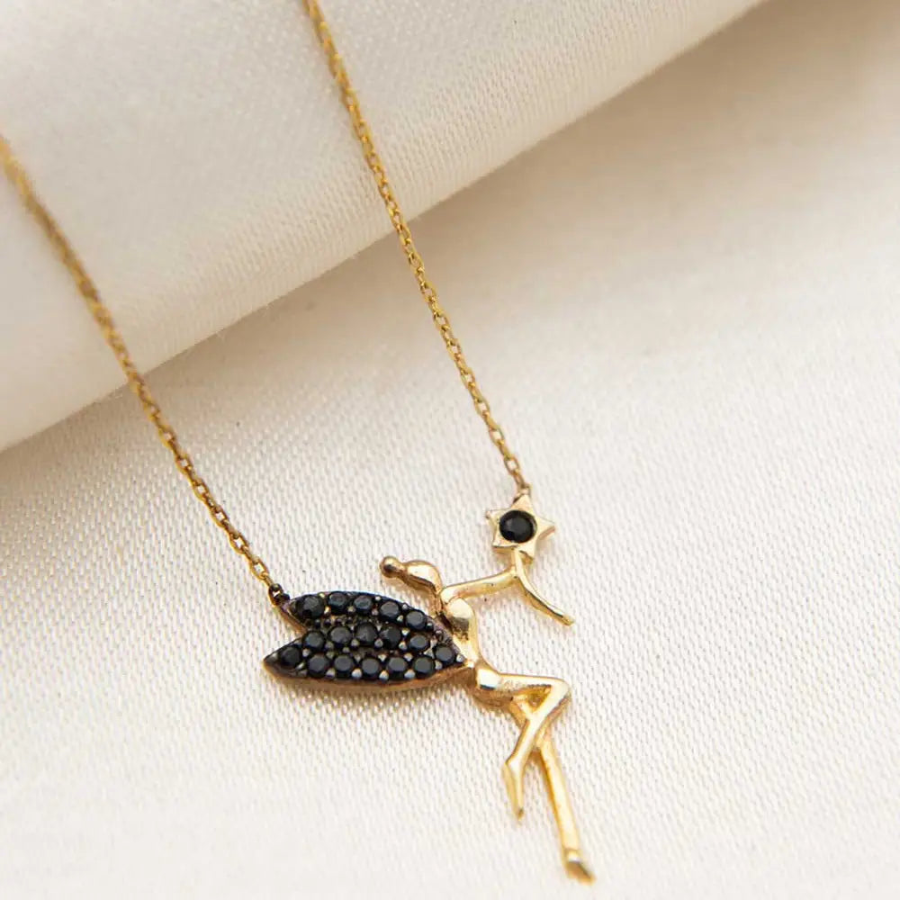 Silber Kette mit Anhänger Fee