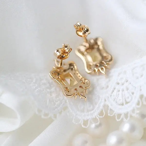 Citrin Ohrstecker im Royal Stil