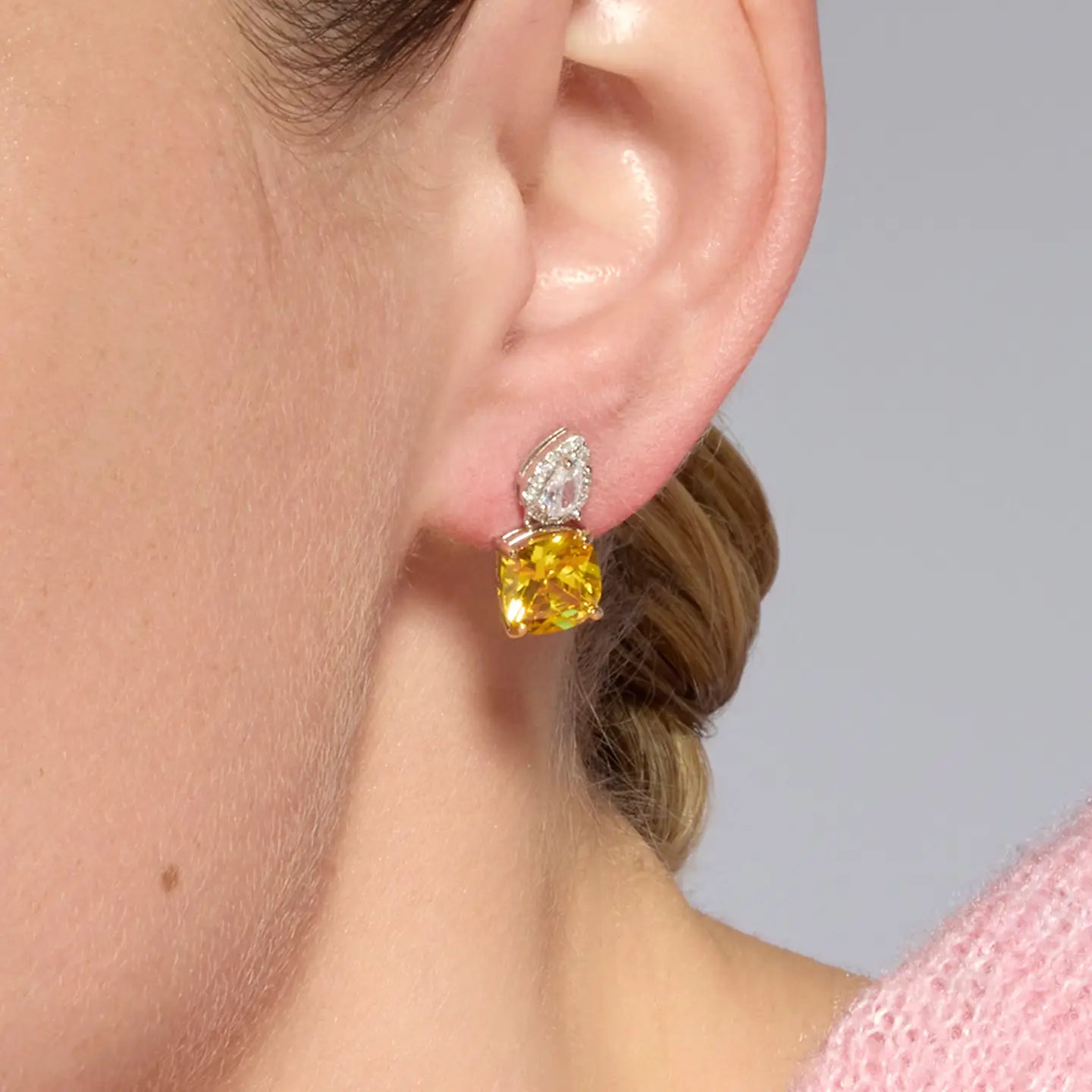 Sterlingsilber Ohrringe  mit Padparadscha "Ronni"