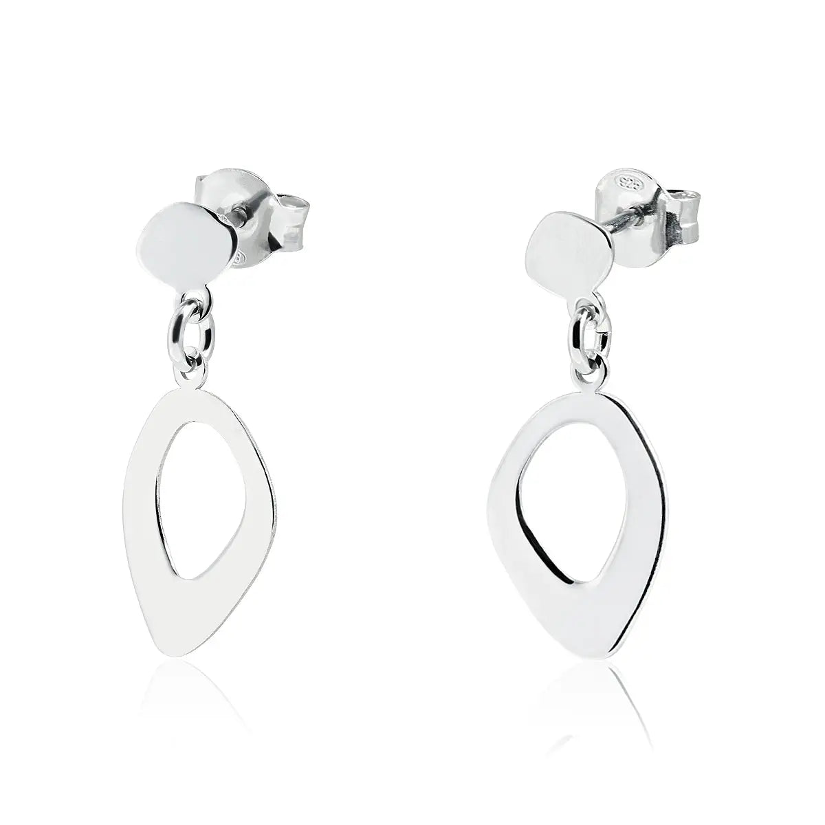Ovale Silberohrringe