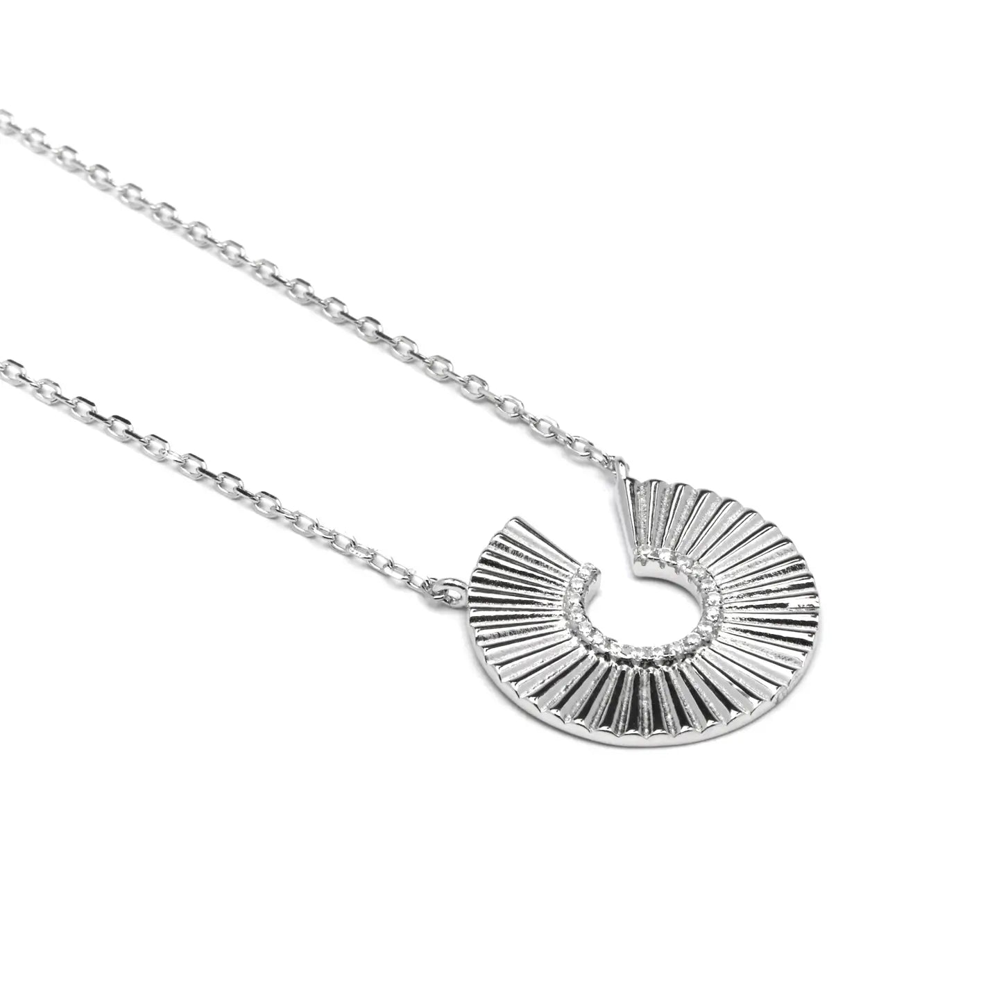 Sterlingsilber Collier mit funkelndem Zirkonia "Najo"